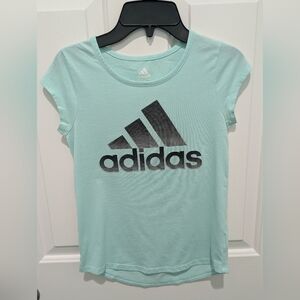 Adidas Kids Light Teal Tee with Logo